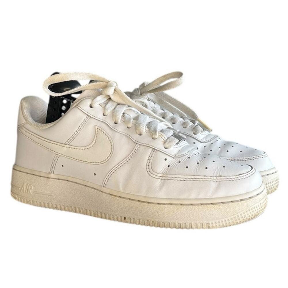 Womens Nike Air Force 1 Low '07 DD8959-100 Leather Sneaker SZ 8.5 White Walking - Picture 3 of 6